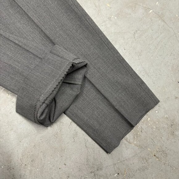 PT01 Traveller Dress Pants Grey Wool Trousers Slim Fit Stretch 32x29 - Picture 9 of 13